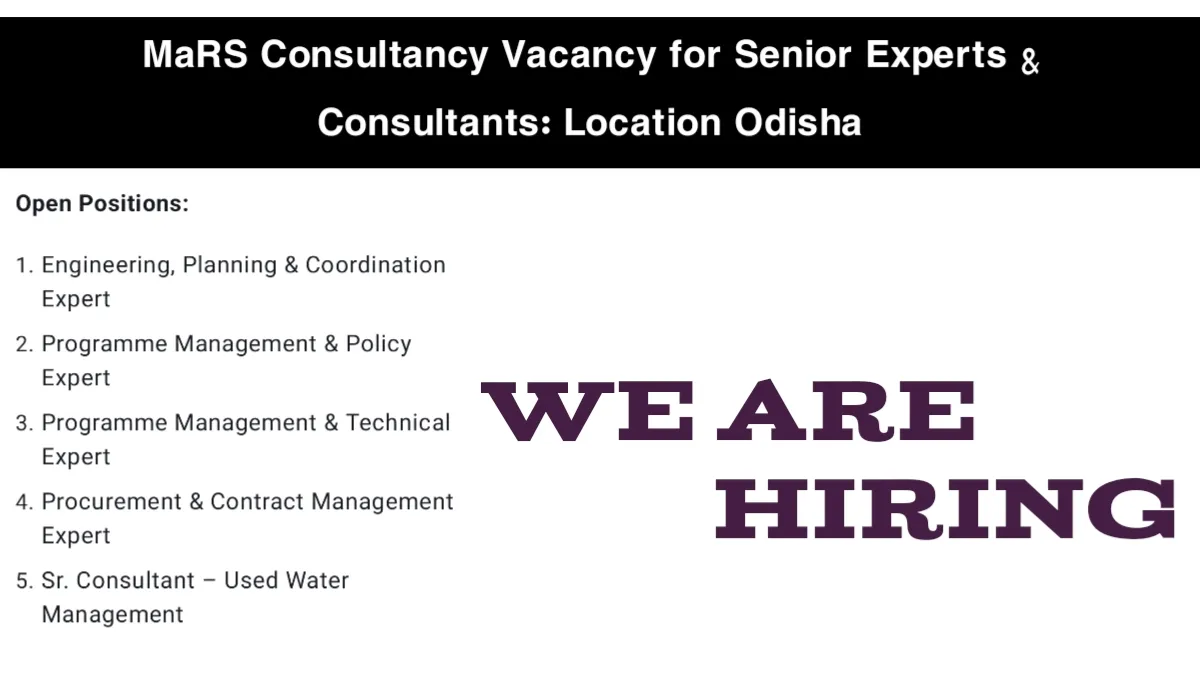 MaRS Consultancy Vacancy