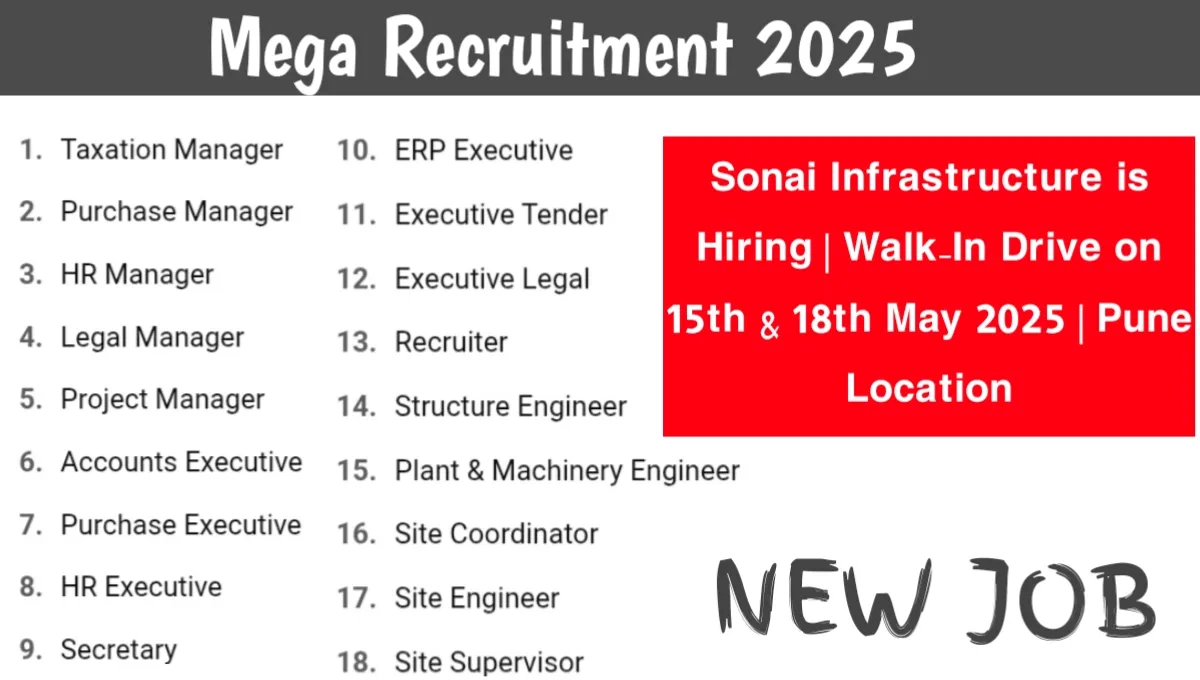 Sonai Infrastructure is Hiring