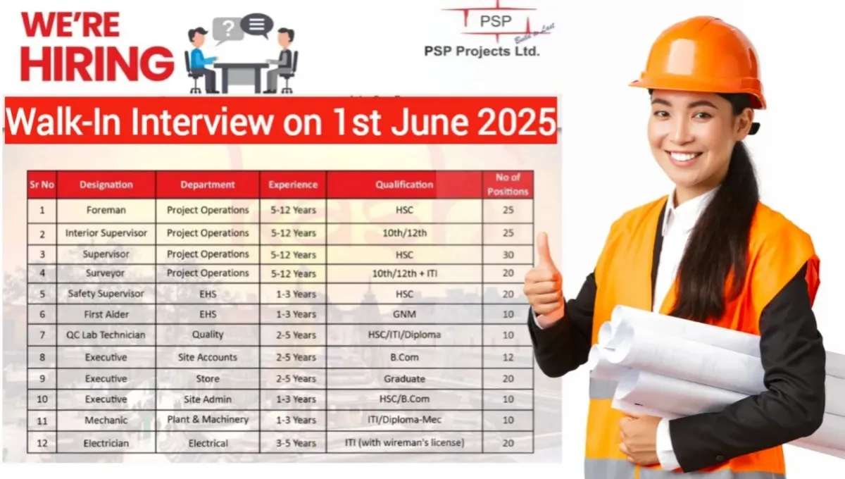 PSP Projects Ltd Walk-In Interview