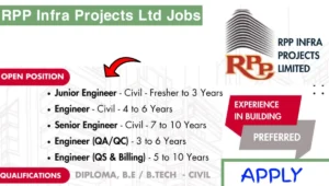 RPP Infra Projects Ltd Jobs