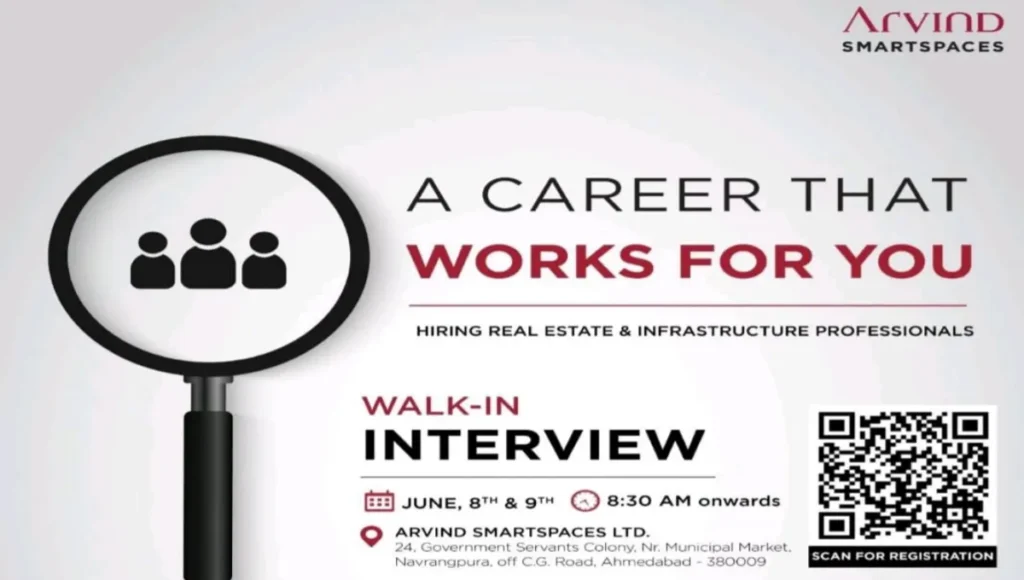 Arvind SmartSpaces Walk-In Interview
