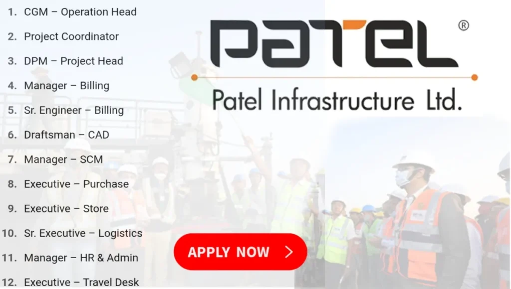 Patel Infra Job Vacancies 2025