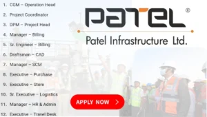 Patel Infra Job Vacancies 2025
