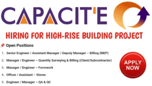 Capacit’e Infraprojects Ltd is Hiring
