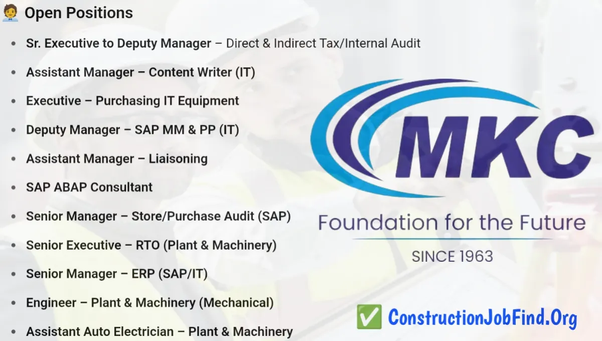 MKC Infrastructure Hiring 2025