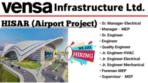 Vensa Infrastructure Ltd Hiring