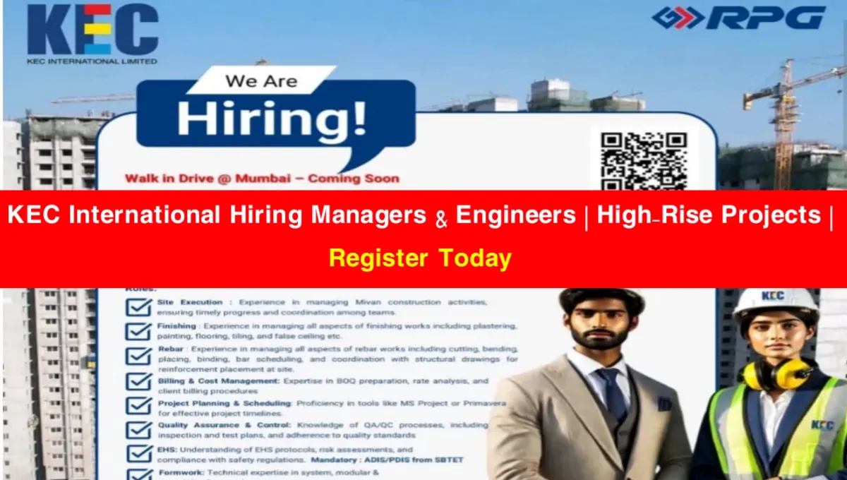 KEC International Hiring Civil Engineers