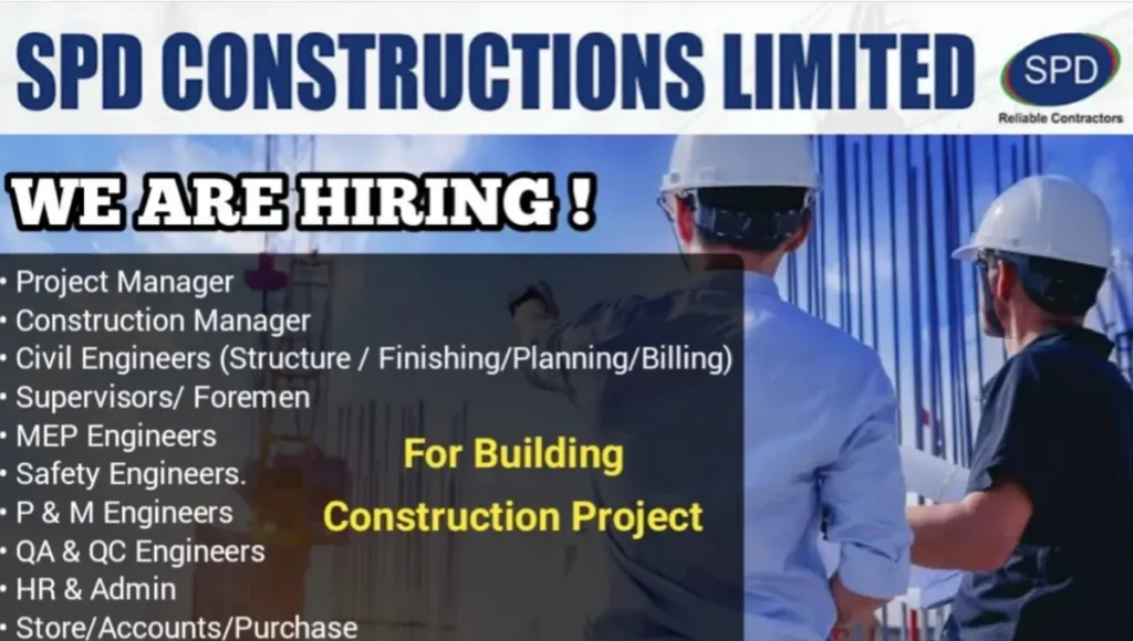 SPD Construction Ltd Recruitment 2025
