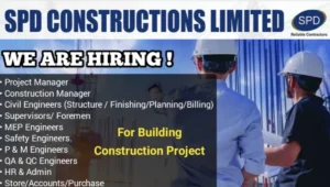 SPD Construction Ltd Recruitment 2025