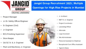 Jangid Group Recruitment 2025