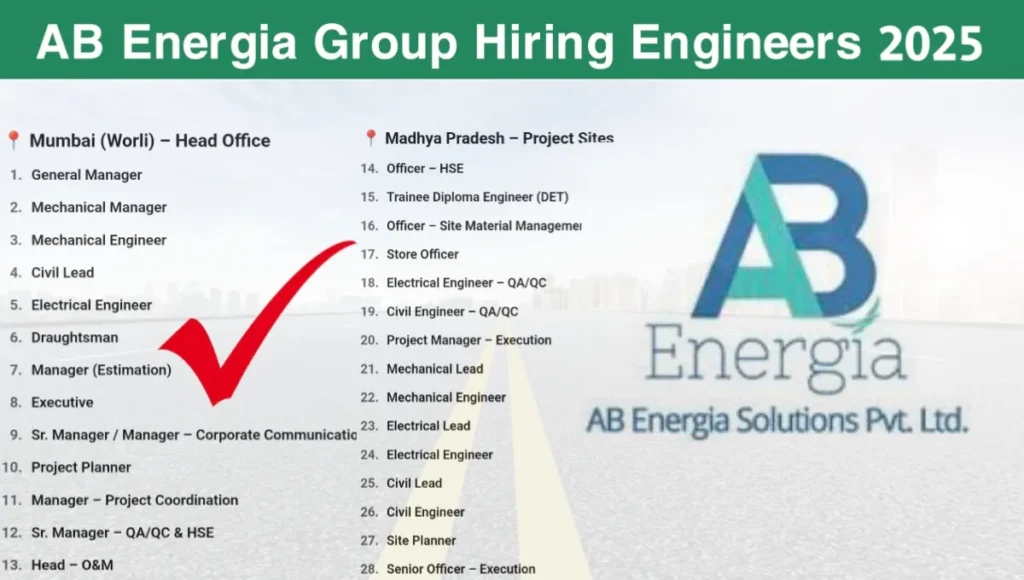 AB Energia Group Hiring Engineers 2025