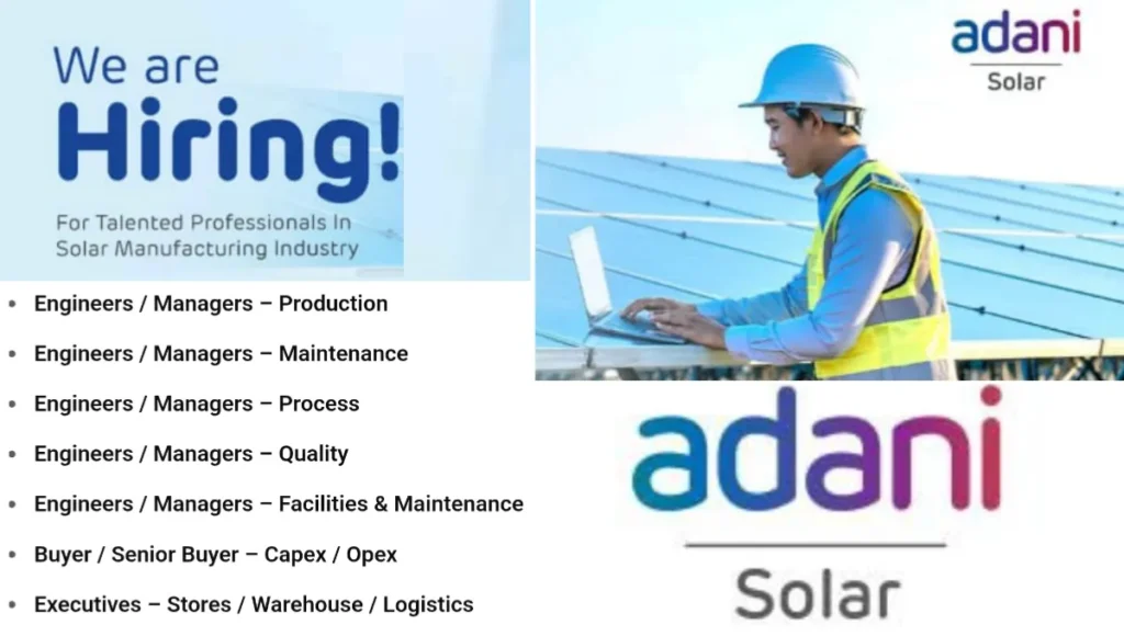 Adani Solar Recruitment 2025