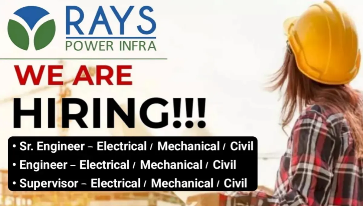 Rays Power Infra Career Opportunity 2025