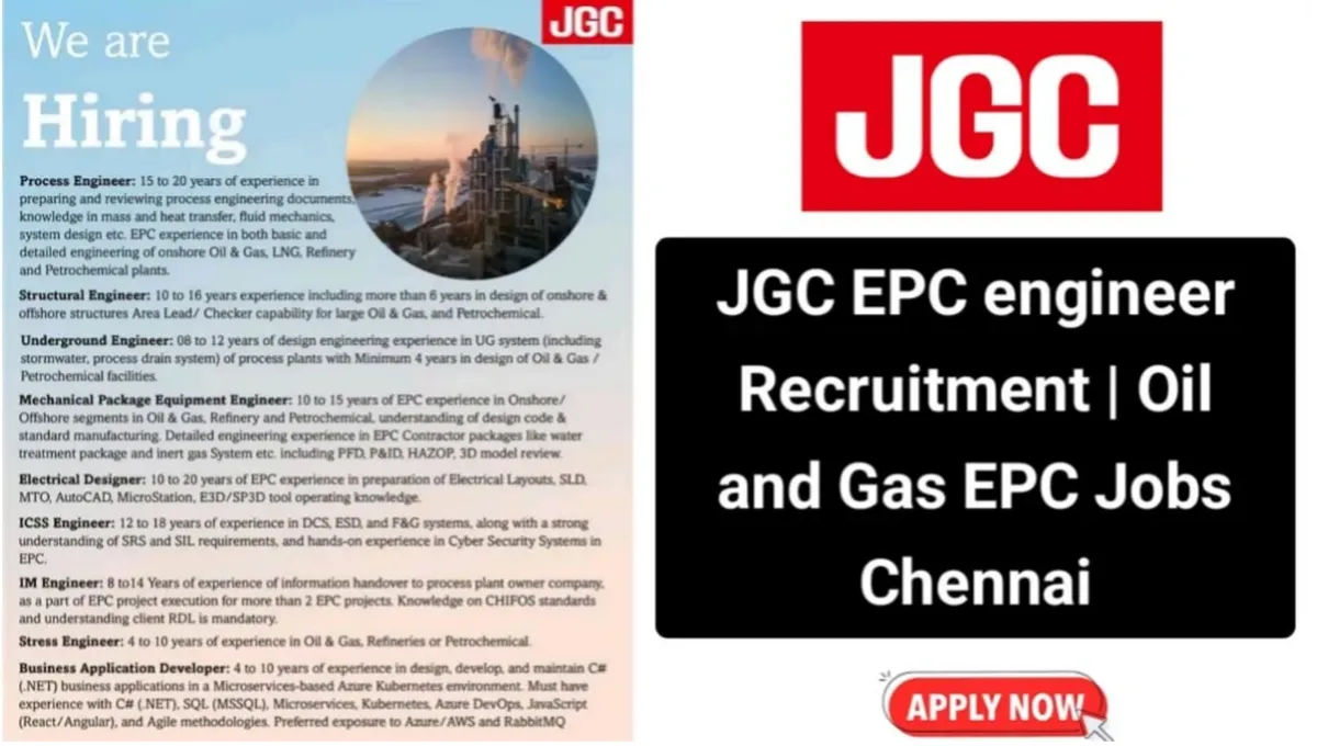 JGC EPC Engineer Recruitment