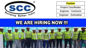 SCC Infrastructure Ltd Job Opening