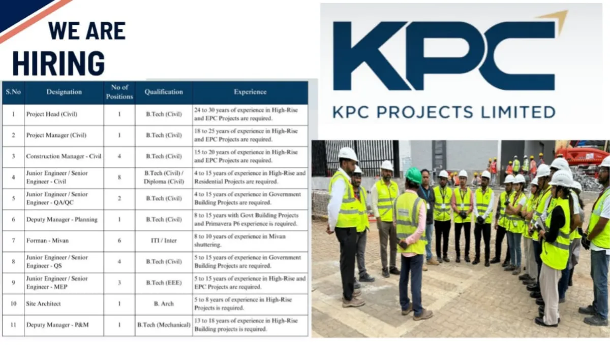 KPC Projects Ltd Recruitment Drive