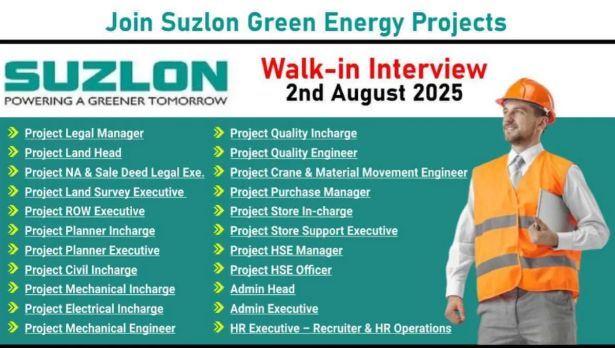 Suzlon Walk-in Drive 2025