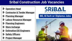 Sribal Construction Hiring 2025