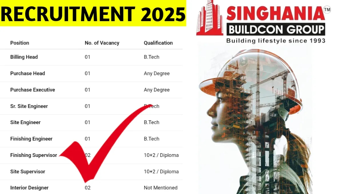 Singhania Buildcon Group Hiring 2025