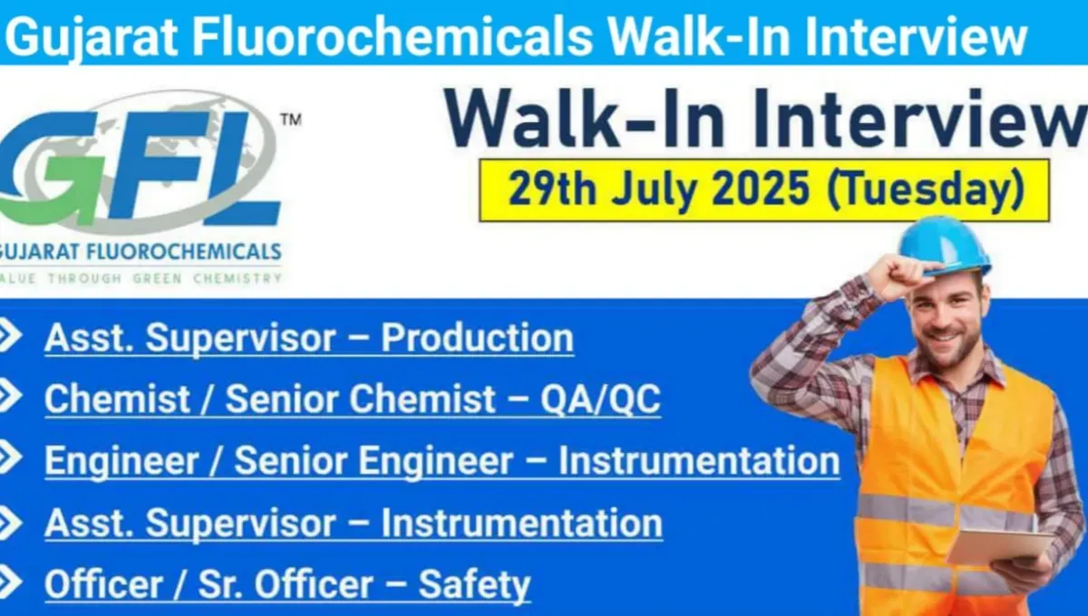 Gujarat Fluorochemicals Walk-In Interview