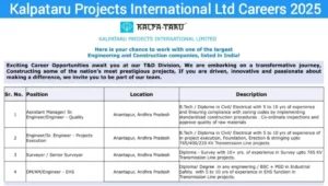 Kalpataru Projects International Ltd Careers