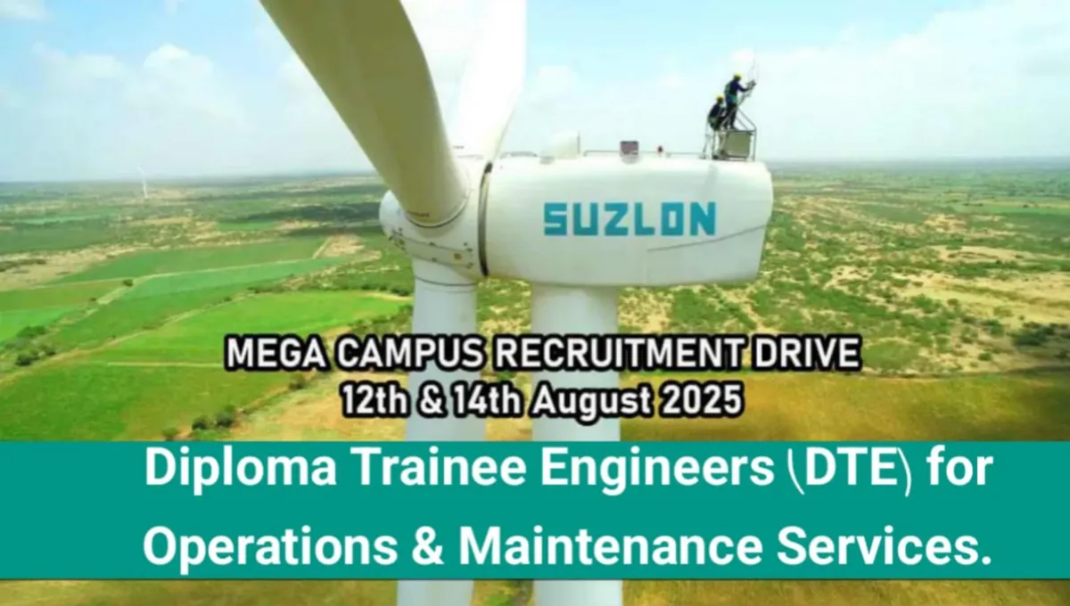 Suzlon Walk-In Drive for Diploma Holders