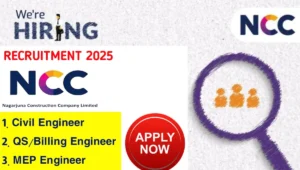 NCC Limited Recruitment Drive 2025