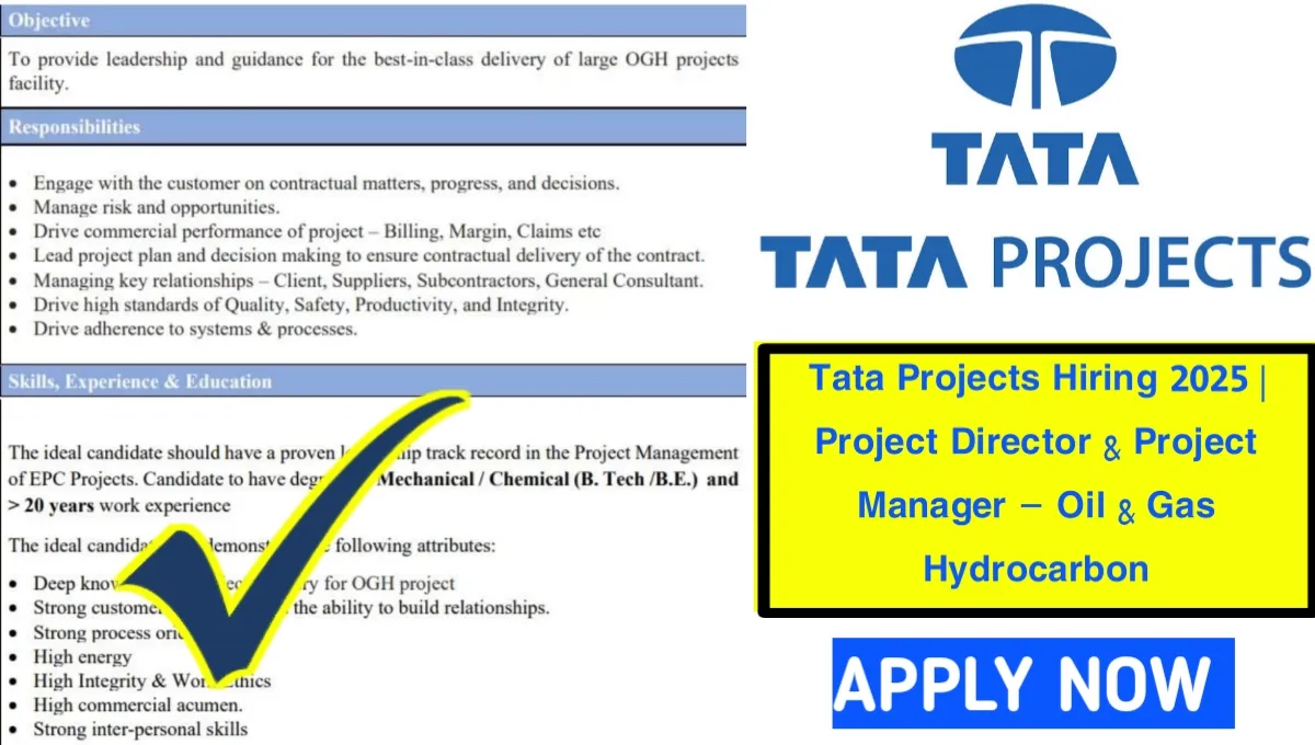Tata Projects Hiring 2025