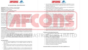 Afcons Infrastructure Careers 2025