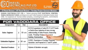 Dhaval Electricals Hiring Engineers