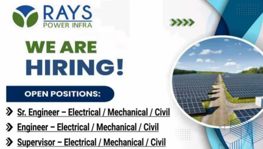 Rays Power Infra Job Vacancy 2025