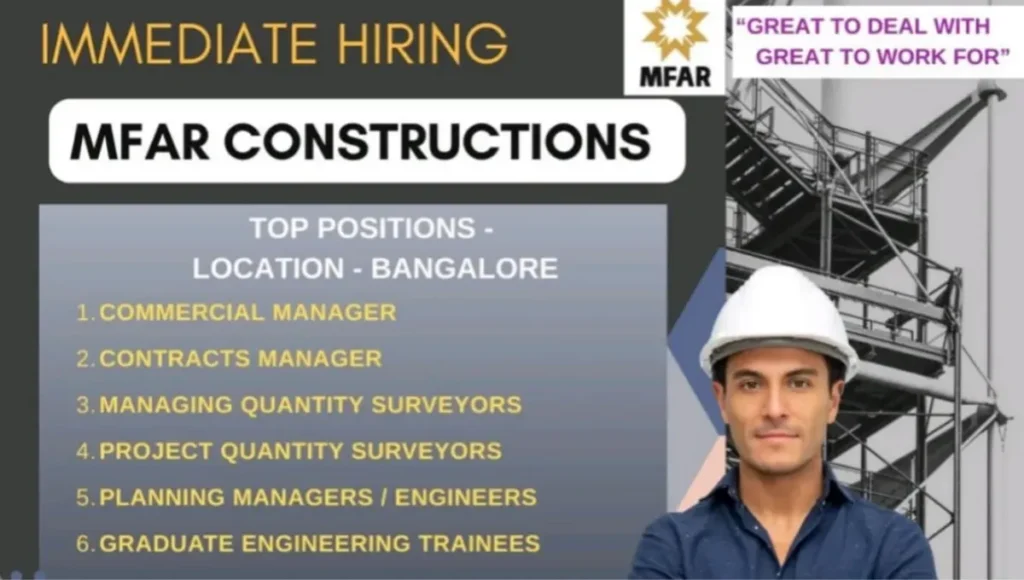 MFAR Constructions Hiring