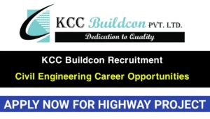 KCC Buildcon Recruitment 2025