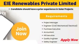 EIE Renewable Pvt Ltd Hiring
