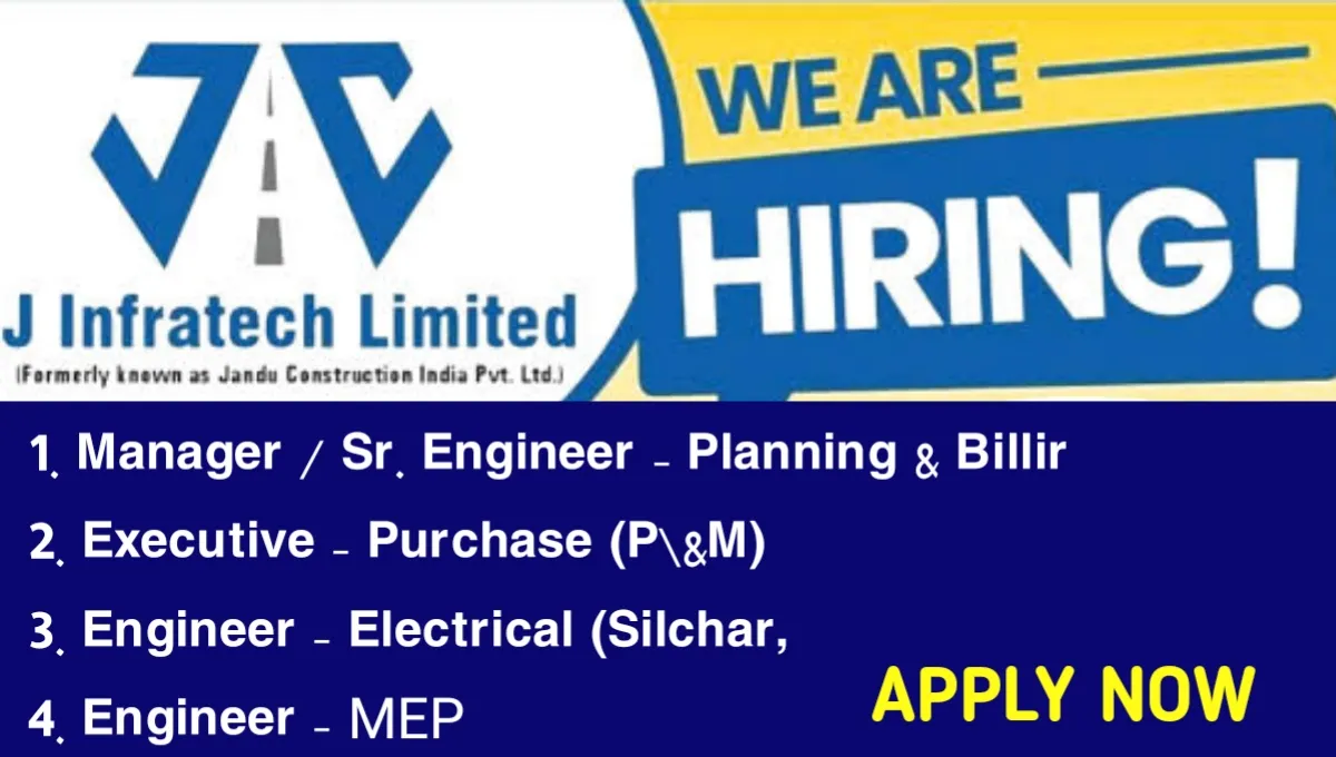 J Infratech Limited Vacancy