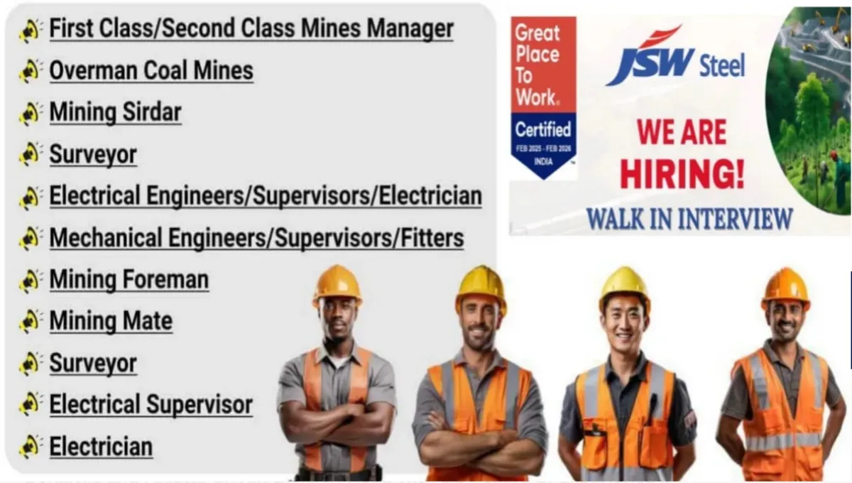 JSW Steel Recruitment