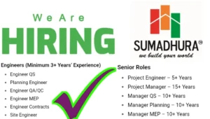 Sumadhura Infracon Hiring 2025