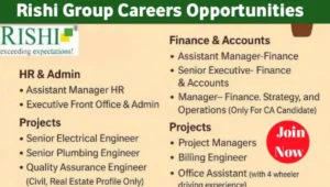 Rishi Group Recruitment