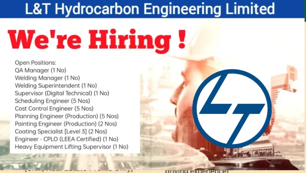 L&T Hydrocarbon Engineering Jobs