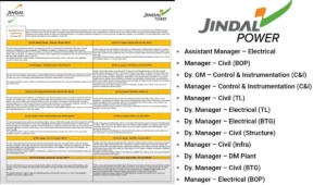 Jindal Power Recruitment 2025