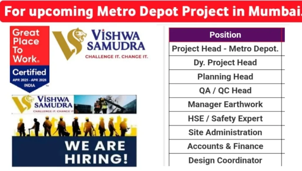 Vishwa Samudra Engineering Pvt Ltd Hiring