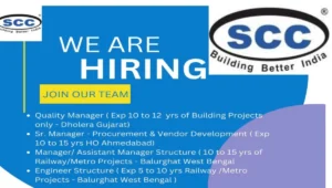 SCC Infrastructure Ltd Hiring