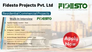 Fidesto Projects Pvt Ltd Walk-In Interview 2025