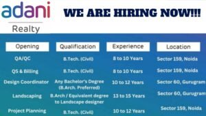 Adani Realty Recruitment 2025