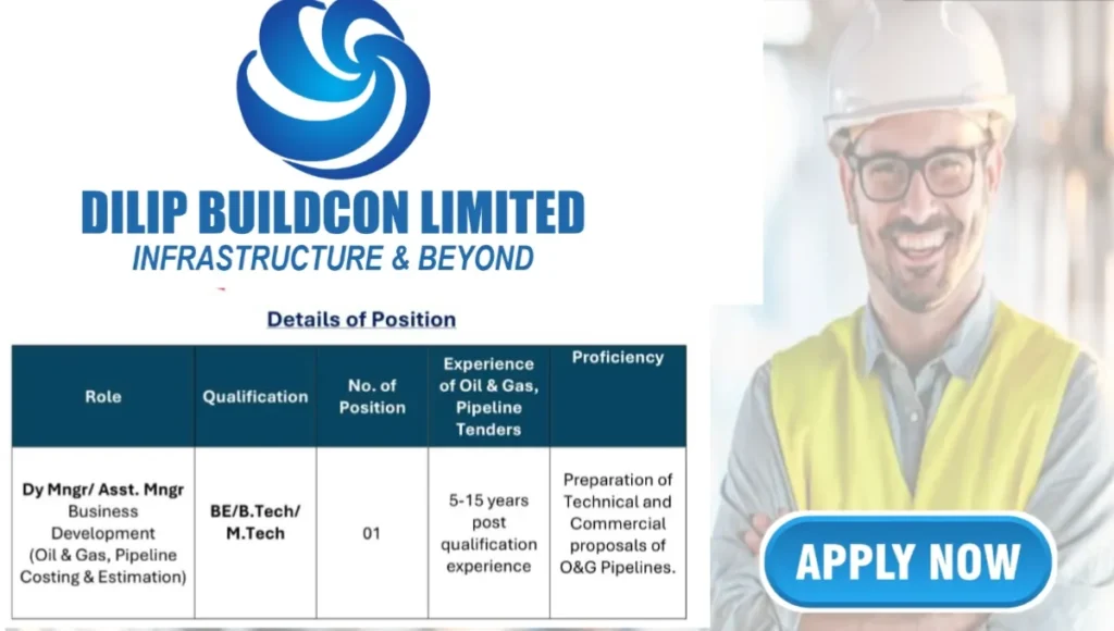 Dilip Buildcon Recruitment 2025