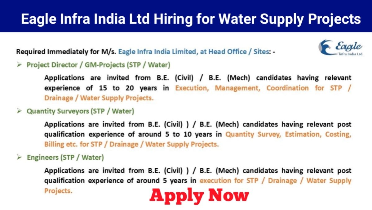 Eagle Infra India Ltd Urgent Requirement