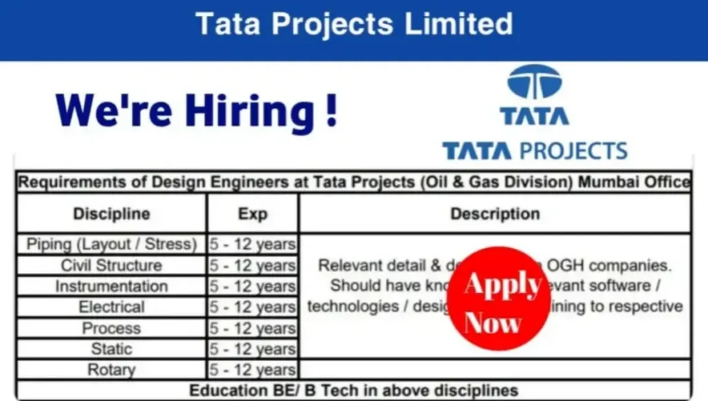 Exciting Opportunities with Tata Projects