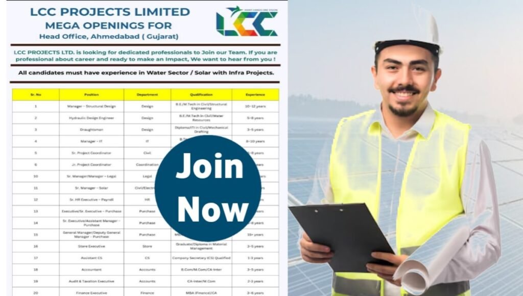 LCC Projects Ltd Mega Job Openings 2025