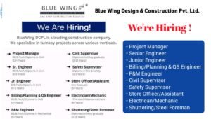 BlueWing Design and Construction Job Vacancy