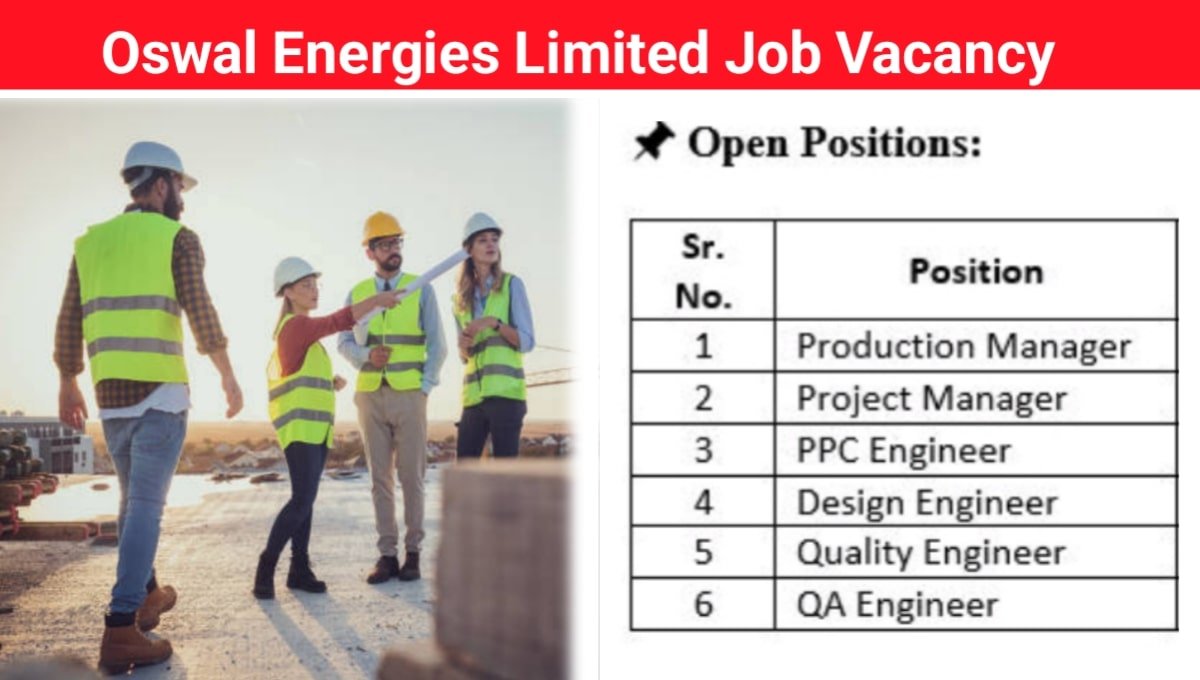 Oswal Energies Limited Vacancy